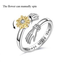 To My Daughter Anti Anxiety Ring Stress Relief Spinner Fidget Women Girls Gifts