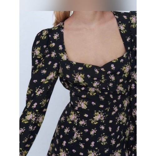 Zara floral mini - dress, long