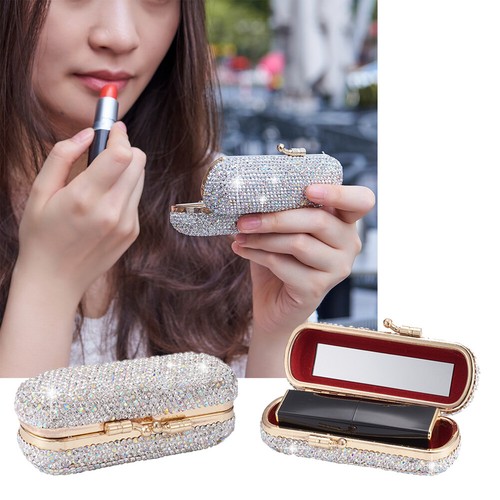 Silver lipstick case - lipstick, with