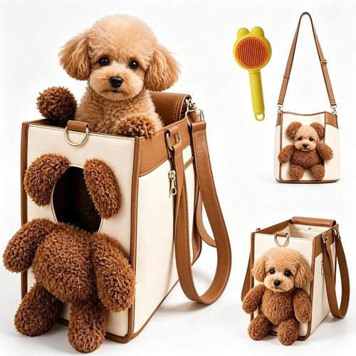 Teddy dog bag - dog, bear