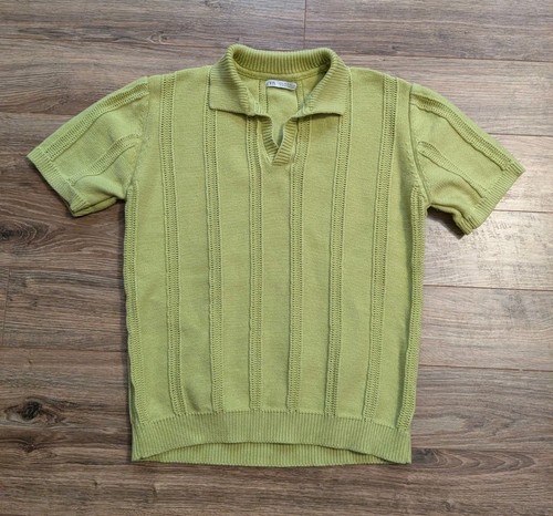 Zara cable knit sweater polo - cable,