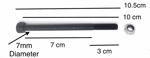10cm axle bolt pin - axle, team