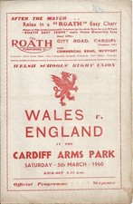1960 WALES SCHOOLS v ENGLAND
