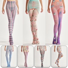 Women Girl Harajuku Tattoo Pattern Pantyhose 80D Tights Lolita Cosplay Stockings