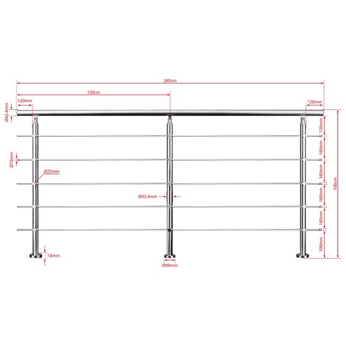 Balustrade stair grab rail