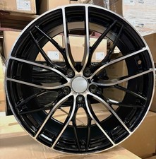 20" BMW 5 Series F10 F11 Gloss Black Machined 608 Design 8.5j 9.5j Alloys X4