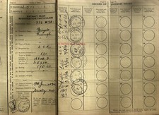 ORIGINAL VINTAGE R.F.60 LOG BOOK FOR TRIUMPH 175cc 19/06/1961