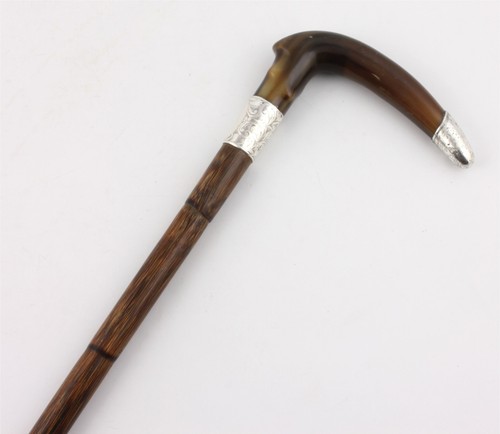Antique silver bamboo horn - antique, silver,