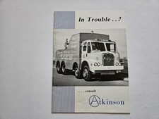 ATKINSON TRUCK SALES BROCHURE 1960'S