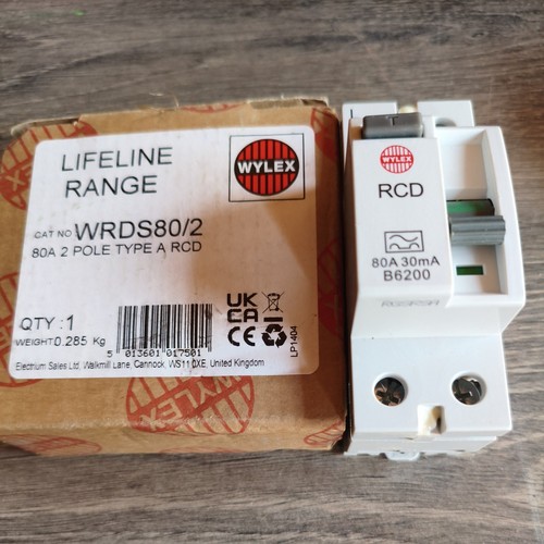 Wylex 80a 30ma - a, rcd