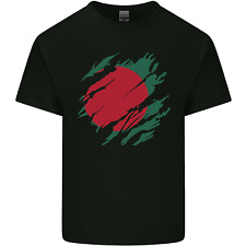Torn Bangladesh Flag Bangladeshi Day Football Kids T-Shirt Childrens