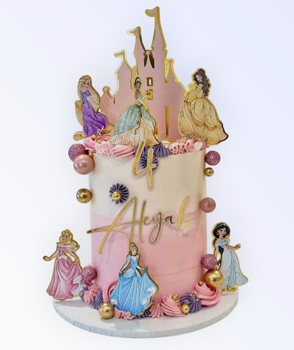 Princesses castle cake - , topper