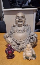 Set of 3 Laughing Buddha Statues