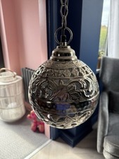 2 x Silver Moroccan Themed Metal Ceiling Lights