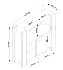 Next Corsica Small Shelf Bookcase Display Unit Cupboard Sideboard Excellent