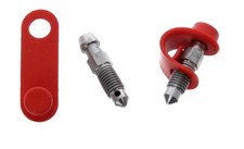 for VW CADDY PICKUP FRONT STAINLESS STEEL Brake Caliper Bleed Screws +Caps M7x1