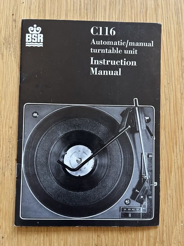 Instruction manual for vintage - manual,