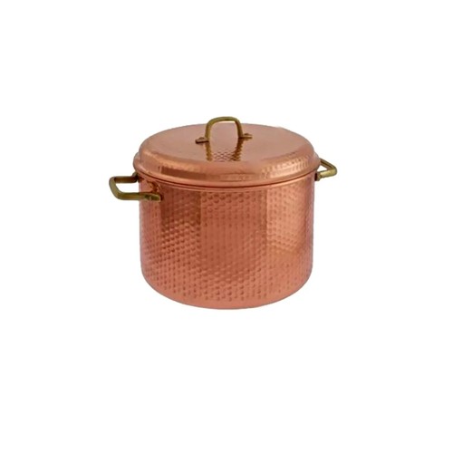 Hammered copper pot - 24cm, 8l