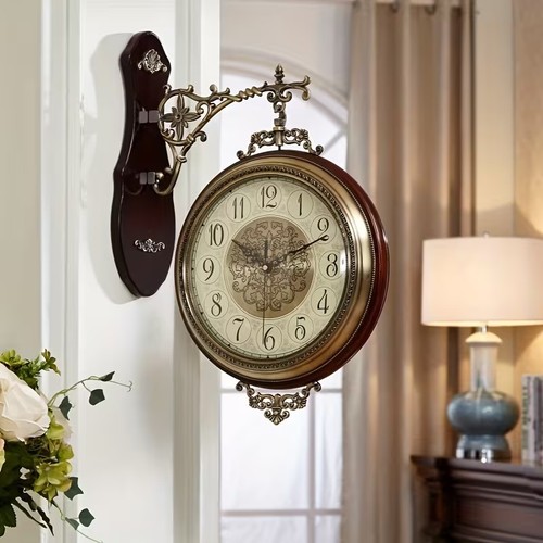 Vintage wall decoration - wall, clock