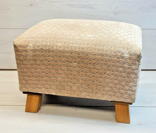 Small upholstered footstool - small,