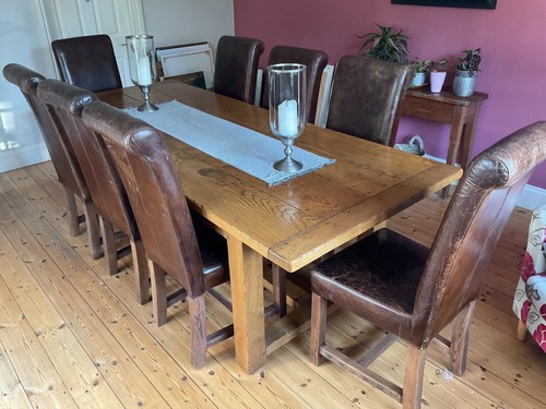 Oak refectory table 8 - table, &
