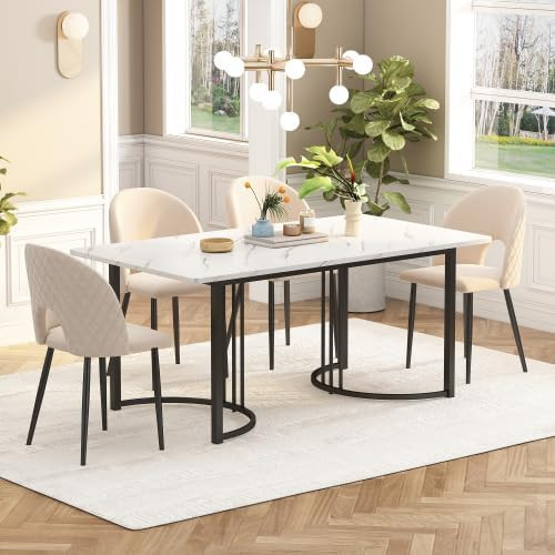Marble dining table 140x80cm - marble,