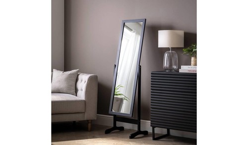 Black free standing cheval - black,