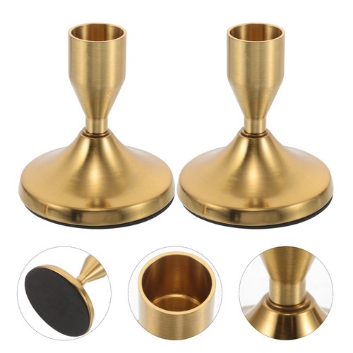 2pcs metal vintage candlestick - metal,