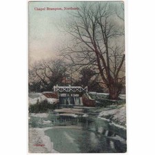 CHAPEL BRAMPTON Northants Snowy Scene Postcard, Postmarked Chapel Brampton 1906