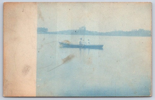 Antique postcard boating - boating, on