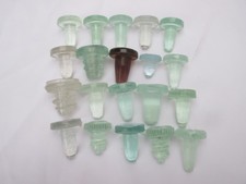 20x ANTIQUE OLD VINTAGE SAUCE BOTTLE STOPPERS c1900-1920