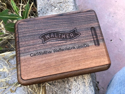 Walther ppk walnut wood box - walnut,