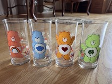 4 1983 Care Bear Glasses Set