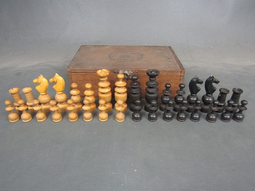 Antique regency pattern chess - antique,