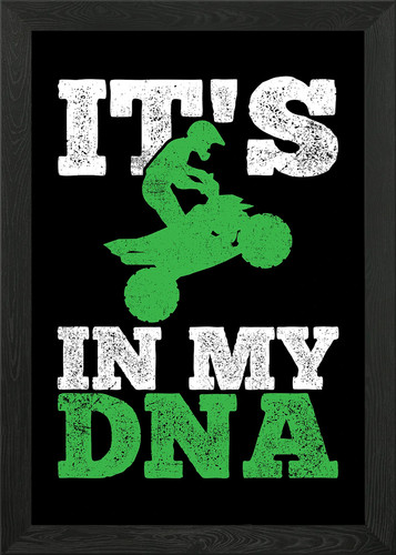 Quad biker biking - quad, framed