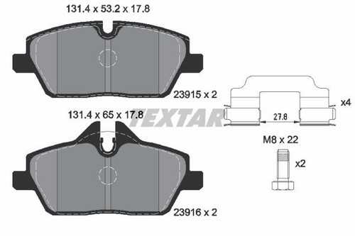 Fits textar 2391503 - 2x, ✅fits