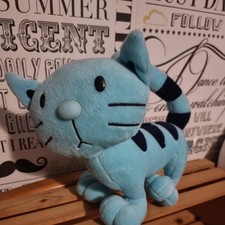 VINTAGE Bob The Builder Pilchard The Cat Blue Soft Toy plush Born To Play 1998
