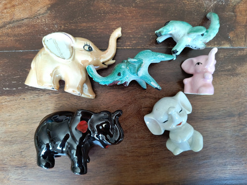 Vintage ceramic elephant - vintage,
