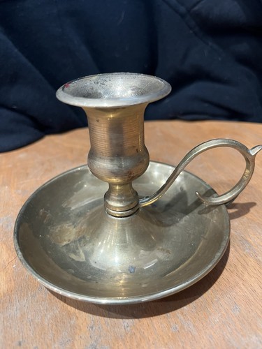 Brass chamber candlestick - brass,