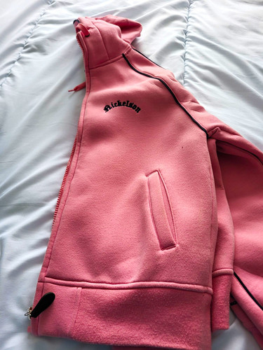 Nickelson pink fleece pullover - pink,