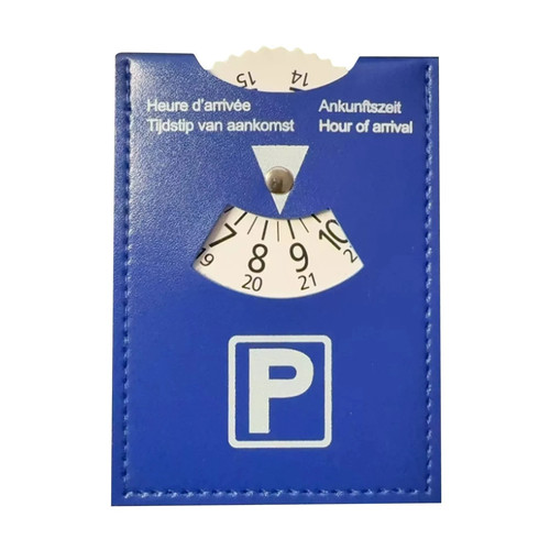Blue leather parking disc 4 - pu,