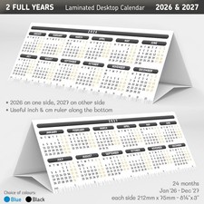2026 & 2027 Desktop Calendar
