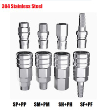 304 Stainless steel Male & Female Air Line Hose Connector Fitting Quick Release