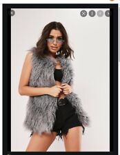 LADIES GREY MISSGUIDED FAUX