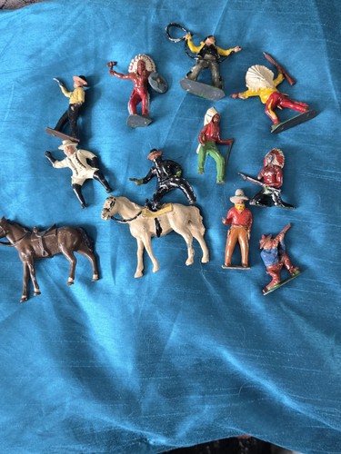 Vintage metal cowboy and - vintage,