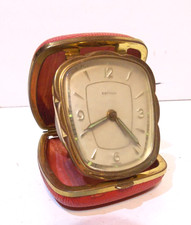 Vintage ESTYMA  Foreign Made Travel Alarm Mechanical Clock c1930s 40S