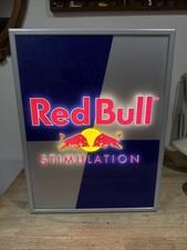 VINTAGE RED BULL ILLUMINATED SIGN METAL BOX PERSPEX FRONT GRAT CONDITION 22.5” H