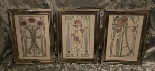 Set framed art nouveau - of,