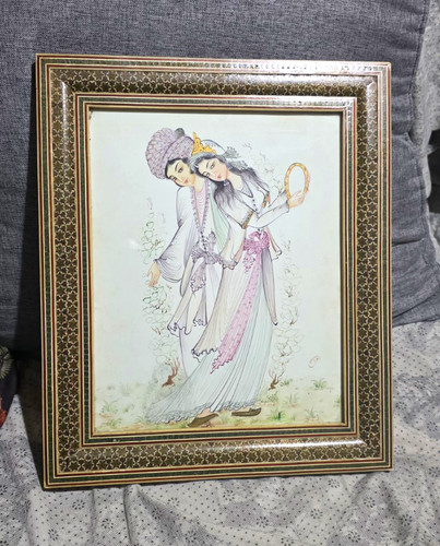 Persian style miniature couple - persian,