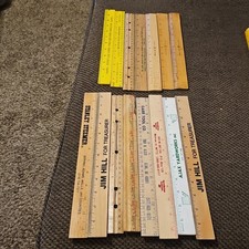 Lot Of 15 VTG Wood Rulers